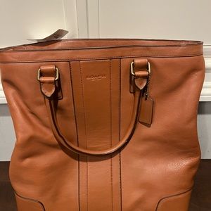 Coach cognac leather tote new with tags